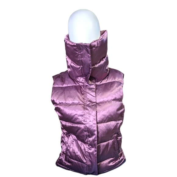 Talbots Purple Down Feather Puffer Vest Small - Picture 5 of 6